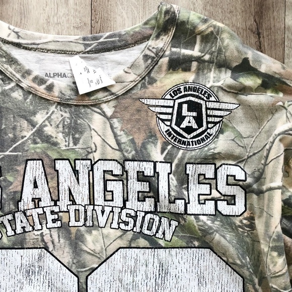 Camo, Mens, Pullover, Long Sleeve, Shirt, Los Angeles, State Division, Lrg, NEW - Picture 9 of 12